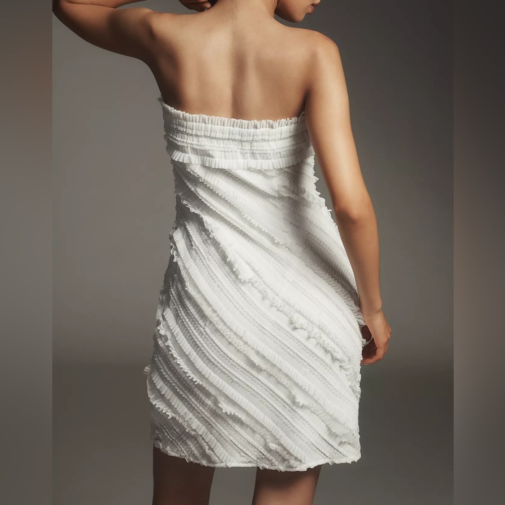 Endless Rose for Anthropologie Strapless Textured Fitted Mini Dress - Picture 2 of 6